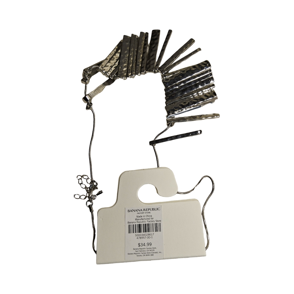 New Banana Republic Silver Tone Fashion Necklace - Picture 7 of 7